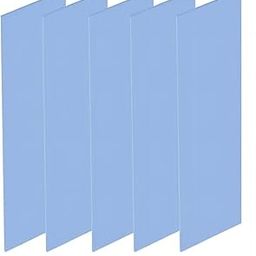 5 Pack 20x67x1.0mm Thermal Conductive Silicone Pads with 6.0 W/mk Thermal Conductivity, Soft Safe Simple to Apply for SSD CPU GPU LED IC Chipset Cooling -Blue-25