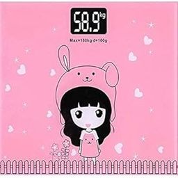 Zanzmer Personal Digital Bathroom Weighing Scale Machine with Step on Technology for Accurate Body Weight Monitor Tempered Glass Digital Scale Capacity 180 Kg, (Pink Scale)-33