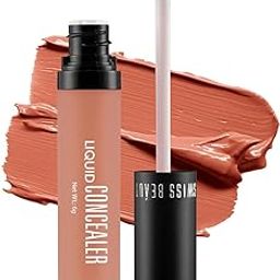 Swiss Beauty Liquid Light Weight Concealer With Full Coverage |Easily Blendable Concealer For Face Makeup With Matte Finish | Shade- Orange, 6g-39