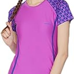 OGT-195 Indoor Outdoor Sports Tshirt Girls Women Solid 4-Way Stretch Poly Lycra Bodyfit Round Neck Half Sleeves Dry Fit T-Shirt Top for Gym Workout Yoga Traning Cycling-image-50