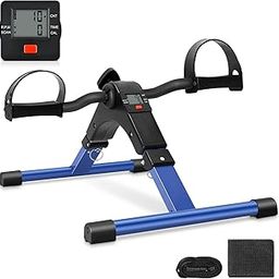Uten Folding Pedal Exerciser, Under Desk Bike Pedal Exerciser, Mini Under Desk Exercise Bike Foot Hand Cycle Portable, Arm and Leg Exercise Peddler Machine with LCD Monitor, Leg Exercise Equipment-picture-16