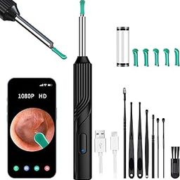 Bekhic Ear Wax Removal - Earwax Remover Tool with 8 Pcs Ear Set, Ear Cleaner with1080P HD Otoscope Camera, Built-in WiFi,Ear Cleaning Kit for iOS and Android-101