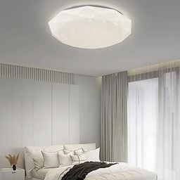 Ubervia 3-Color Diamond Shape Modern LED Flush Mount Ceiling Light for Living Room Dining Room Bedroom(40cm)-image-78
