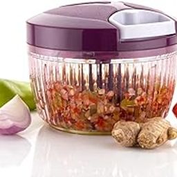 Nirency Vegetables chopper for kitchen, Onion Cutter, Handheld Vegetable Cutter machine for Kitchen, chopper for kitchen use, Food Processor for Garlic, Chilly, Ginger and more (PURPLE)-image-78