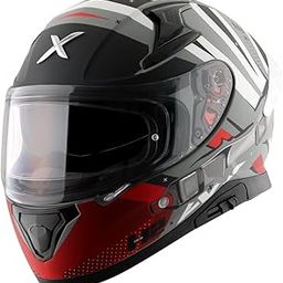 Axor Hex-2 ISI ECE DOT Certified Full Face Dual Visor Helmet for Men and Women with Pinlock Fitted Outer Clear Visor and Inner Smoke Sun Visor Motorbike Helmet Dull Cool Grey-XL-image-3