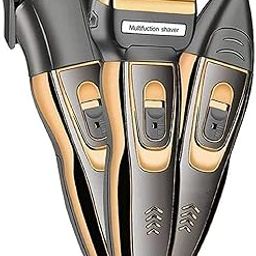 Veentus Male Professionals Design 3 in 1 Perfect Shaver, Hair Clipper and Nose Trimmer Rechargeable Beard And Moustaches Hair Machine Trimming With Cord And Without Cordless Use. (Black & Gold Color)-image-75