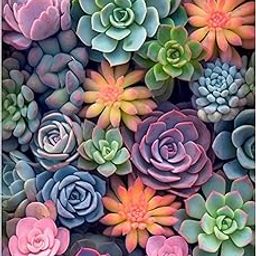 WICHARSH Succulent Diamond Painting for Adults-Succulent 5D Diamond Art Painting kit for Adults Beginners Full Drill Succulent Diamond for Gifts Wall Decor Gem Arts (30 x 40 cm)-20