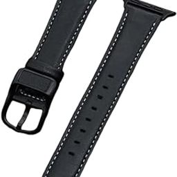 UniqTry Vintage Leather Compatible Apple Leather Watch Bands for Apple Watch Ultra/Ultra 2 49mm 45mm 44mm 42mm Metal Connector Strap for iWatch Series SE 9 8 7 6 5 4 3-15