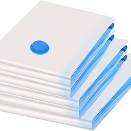 HSR 3 Pack Space Saver Vacuum Storage Bags for Clothing Travel, Vacuum Seal Compression Bags for Clothes, Packing, Luggage, Blankets, Comforters and Pillows (Without Pump)-image-60