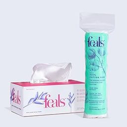Feals Skincare Essentials Combo Pack - Aloevera Cotton Pads (80 Rounds) & Plush Facial Tissues (200 Pulls) for Gentle Cleansing & Makeup Removal-picture-47