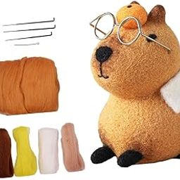 Capybara Plush Toy Felting Supplies for Beginners Teens Valentines Day Gifts F | Needlecrafts & Yarn | Spinning & Felting | Roving Wool & Fibers-26