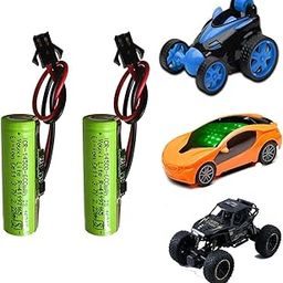CONSONANTIAM Toy Battery-Pack 3.7 Volt 600mAH RC Toy Car Battery SM-2P Plug for RC Cars, Trucks, Stunt Vehicles Battery BMS Module Inbuilt (2, Pack-of-2)-14