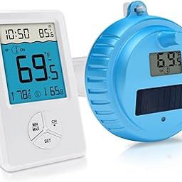 Pool Thermometer Floating Easy Read, Digital Wireless IPX8 Waterproof Thermometer with Indoor Temperature for Swimming Pool, Hot Tub Spa, Cold Plunge, Fish Tanks, Indoor Monitoring-image-42