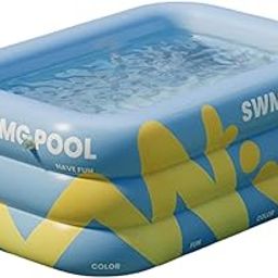 UJEAVETTE Inflatable Swimming Pool Paddling Pool for Kids and Adults Lawn Outdoor Blue 1.5m-picture-12