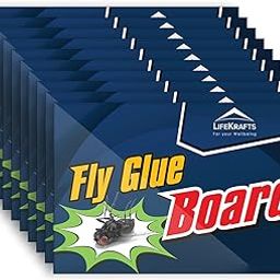 Lifekrafts Fly Glue Board – Pack of 20 | High-Coverage Sticky Traps for Flies & Insects | 18.5 x 25.5 cm, Blue-image-79