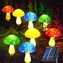 Windpnn 8-Pack Solar Mushroom Lights for Garden Decor, 8 Modes Waterproof Outdoor Garden Mushroom Lamp, Multi-Colored Solar LED Fairy Lights for Christmas Halloween Yard Lawn-image-62