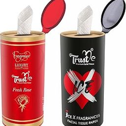 TRUST ME Perfume Facial Tissue in Paper Tube Box 14x20CM 50N Soft (Rose and Ice) Pack of 2-image-99