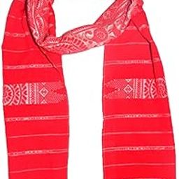 Assam Bodo,Boro Traditional Handwoven Ethnic Dress Aronai (MUFFLER/SCARF/STOLE-UNISEX) with different Design woven with varied colors.Select Your Colour.-image-24
