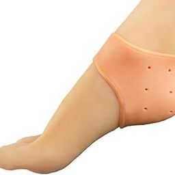 MLD Anti Crack Silicone Foot Protector Moisturizing Socks For Foot-Care And Heel Cracks,Socks For Cracked Feet,Heel Pad For Heel Pain,Anti Crack Heel Socks (Length Half|Free Size|1 Pair),Beige-image-89