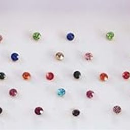 ZaySoo 33 pcs Multiolor Diamond Round Stone Bindis for Women and Girl Foredead-image-46