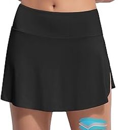 Period Swimwear Menstrual Leakproof Bikini Bottoms Swim Skirt Mid Waist Bathing Suit Bottoms for Teens Girls-image-85
