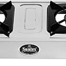Suntex Stainless Steel 2 Brass Burner with Sturdy Pan Support | Responsive Knob | Gas Inlet Pipe | Anti-Skid Feet | Manual Ignition & LPG Gas Stove (ISI Certified, 24 Months Warranty)-image-51
