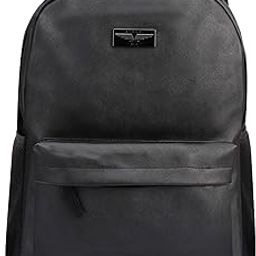 police Leather Laptop Backpack for Men & Women | 15 inch College Bag for Boys & Girls | Lightweight Office Backpack with Splash-Proof Design & Adjustable Padded Straps-picture-38