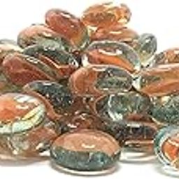 Misha Decorative Stones for Vase Filler or Pebbles for Home Decor/Glass Pebbles/gravels/Stone/Beads for Aquarium, Table, vase, Fountain, (Orange, 475 Gram)-image-48