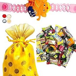 Bal Ganesh LED Rakhi for Kids, Gift Candy Potli with Personal Message & Roli Chandan Chawal Mishri Pack for Little Small Bhai Bhaiya Brother-image-66