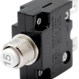 LYLA 15 Amp Push Button Resettable Terminal Circuit Breaker Panel Mount 12V-24V-16
