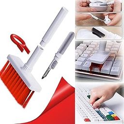 TRUESHOP 5 in 1 Multifunction Cleaning Brush | Computer, Laptop, and Keyboard Gap Duster | Earbuds Soft Brush Kit | Portable Key-Cap Puller-88