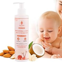 Mevasa Liquid Baby Body Wash for Bath 200ml | Tear-Free, PH Balanced, Hydrating & Nourishing | 100% Natural with Almond Oil, Milk Protein, Coconut Oil & Vitamin E |-image-72