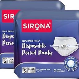 Sirona Disposable Period Panties for Women | L – XL | 360° Sanitary Protection for Heavy Flow | No Leakage, No Rashes, No Discomfort | Maternity Panties with High Absorbency | Pack of 10-picture-27