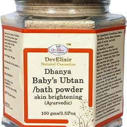 DevElixir Natural Cosmetics Baby Ubtan | Ayurvedic bath powder skin brightening & polishing - Dhanya | Unisex | 100 gm-image-2
