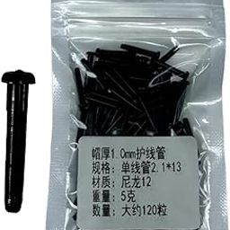 CALANDIS™ Badminton Racket Grommets Black Universal Badminton Racquet Grommets Eyelets 2.1mmx13mm | Badminton | Tennis & Racquet Sports-image-1