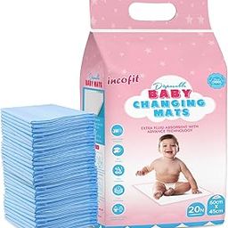 Incofit 20 Count 60 X 45 Cm Baby Disposable Underpad | Changing Mats | Changing Pads | Baby Waterproof Pads | Waterproof Diaper | Breathable Underpads | Bed Protector-image-12