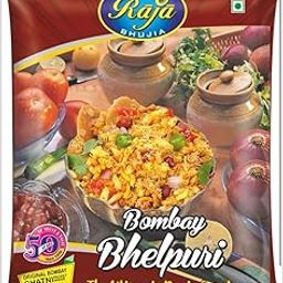 RAJA BHUJIA | Bombay Bhelpuri| Snack Mix|150g x5pkts=750gm.)|ready to eat|namkeen|party snacks|indian snacks|puffed rice namkee/ |healthy namkeen|crispy and crunchy| most popular bhelpuri| 50 years old recipe|-image-24