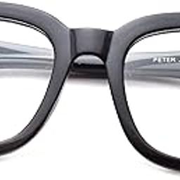 Peter Jones Nerdy Square Blue Light Blocking Reading Glasses for Men and Women | Computer Readers UV Protection lenses (AG222, SIZE LARGE)-image-16