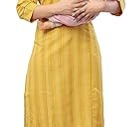 B2F Women's Rayon Cotton Straight Maternity Kurti with Zipper, Feeding Kurti for Pre and Post Pregnancy-image-67