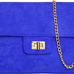 London Women'S New Suedette Lock Party Clutch-1