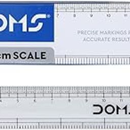 DOMS Q Series 15cm Transparent Scale (Pack of 10)-23
