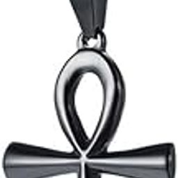 Stainless Steel Egyptian Ankh Cross Pendant Necklace for Men/Women (Classic)-53