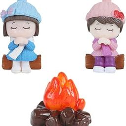 Wonderland Kids with Bonfire (Blue & Pink) Miniature Toys (for Tray Garden, Fairy Garden)-image-92