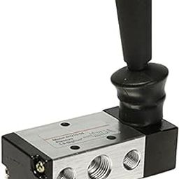 Position PT Hand Standard Lever Operated Control Aluminium Pneumatic Valve (76.7x 35 x 22 mm)-2
