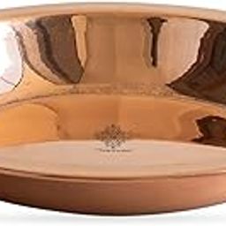 Indian Art Villa Pure Copper Pooja Workship Plate Thali | Pooja Temple | Home Hotel Restaurant | Religious Spiritual Item, 4.4 Inch-image-53