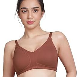 Susie Rustic Brown Moulded M-Frame Non Padded Everyday Bra-image-2