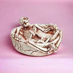 Global Aroma Resin Laying Skeleton Ashtray Home Ornaments for Scary Halloween Decorations, Decorative Skulls, Skeletons Figurines for Bar Accessories, Smoking Room Decor for Smokers-image-99