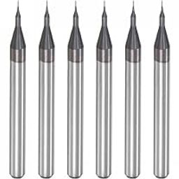 uxcell End Mill CNC Router Bits, 0.2mm x 1mm 1/8" Shank Diamond Film Coated Carbide Engraving Bit Milling Cutter Right Hand for PCB Plastic Fiber Wood 10pcs-picture-11