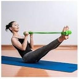 VKPSN Pull Reducer Training Bands 4 Tubes Body Trimmer Pedal Exerciser Yoga Crossfit Exercise, Arm Exercise, Tummy Body Building Training Men and Women (Multicolour)-image-19