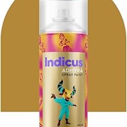 INDICUS Admyra Spray Paint | Glossy & Smooth Finish | Quick-dry | Ideal for Canvas, Paper, Metal, Wood & Walls | 400mL (Metallic Gold)-picture-19